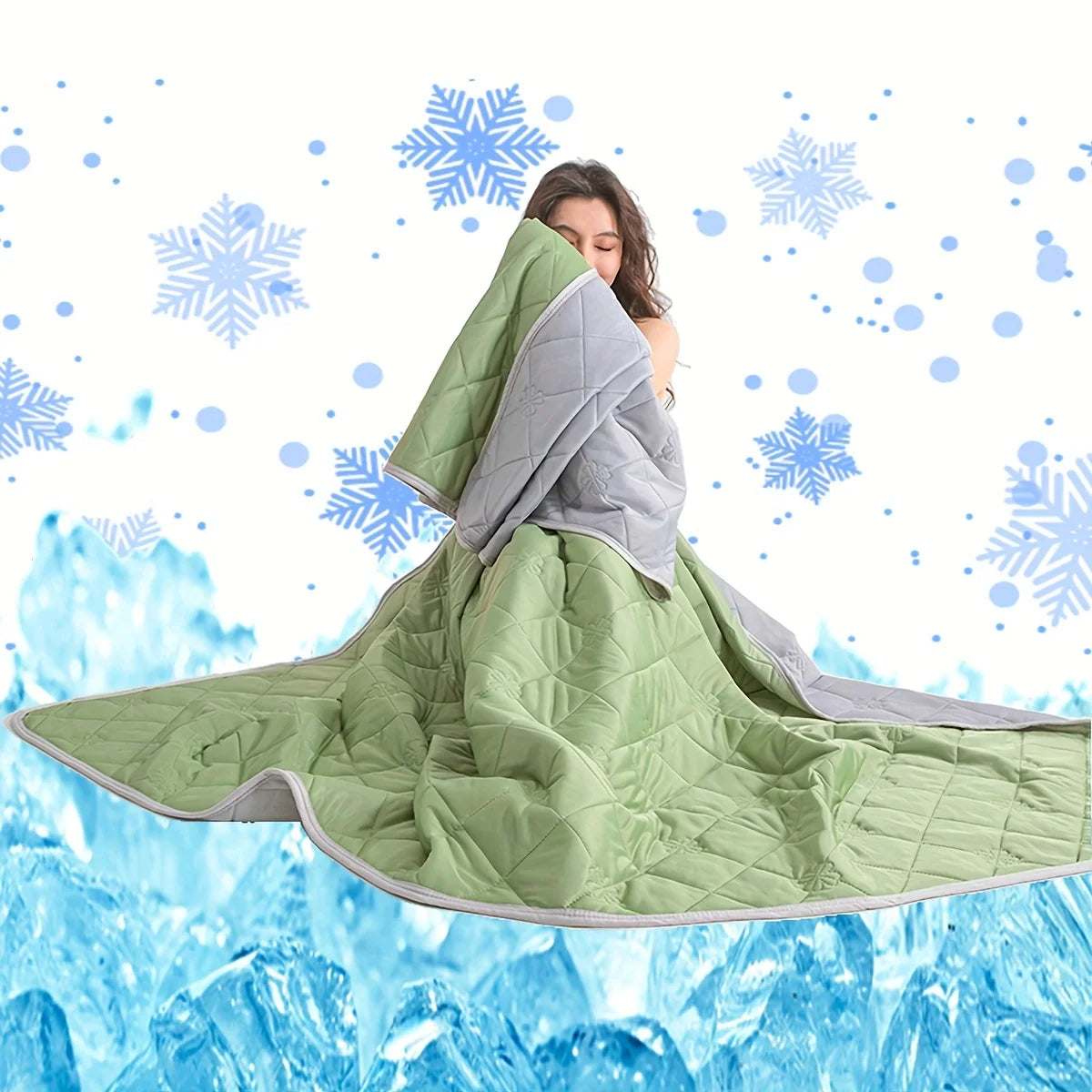 Summer Bed Cooling Blanket Silk Air Conditioner Quilt Is Soft, Breathable, Light, Heat Absorbing, Solid Color Pattern Quilt