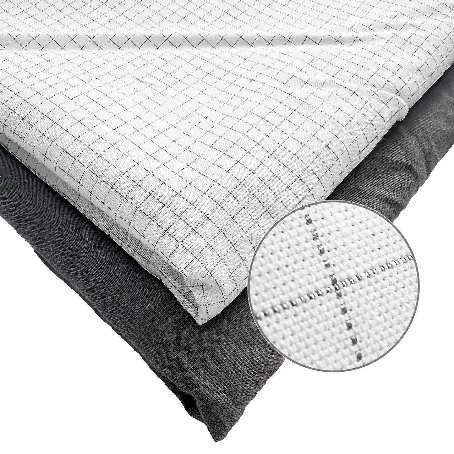 10% Silver Fiber Earthing Fitted Bed Sheets Conductive Grounded Bedsheet Anti-Esd Relieve Pressure Improve Health