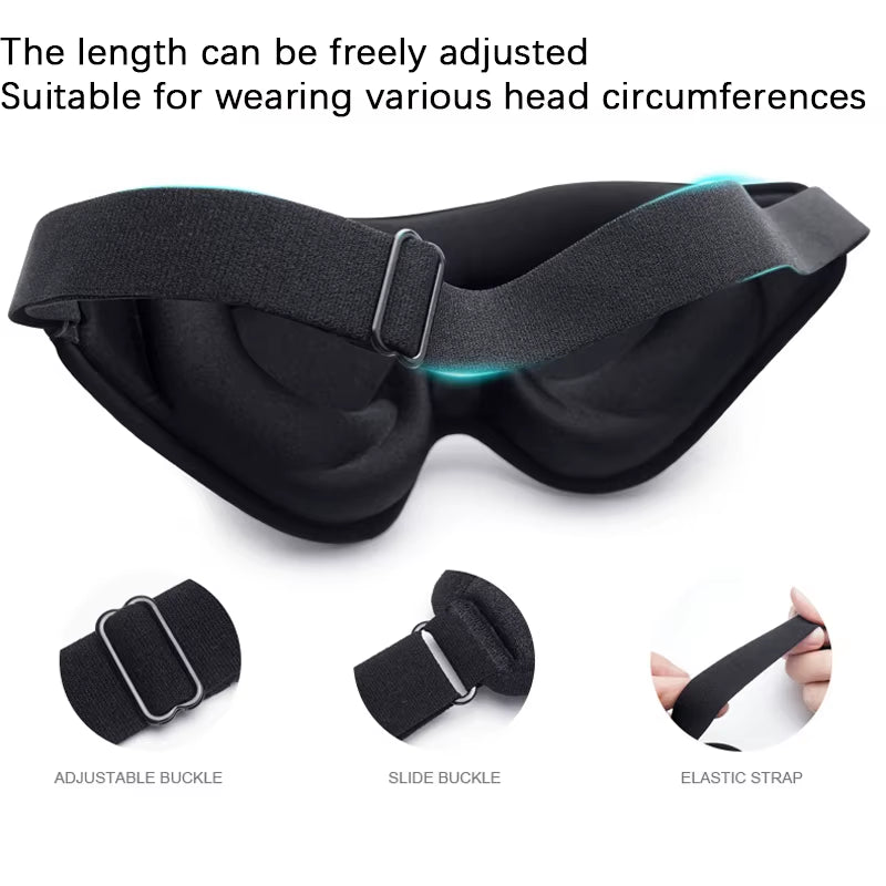 3D Sleep Mask Travel Nap High Quality Portable Rest Soft Memory Foam Blindfold Padded Eye Cover Adult Night Sleeping Eyepatch