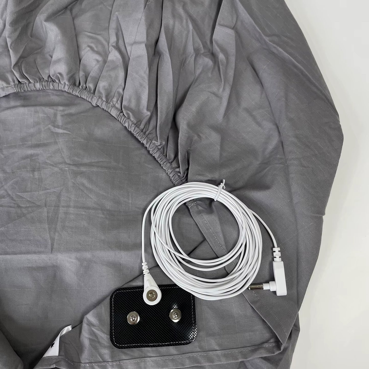 10% Silver Fiber Earthing Fitted Bed Sheets Conductive Grounded Bedsheet Anti-Esd Relieve Pressure Improve Health