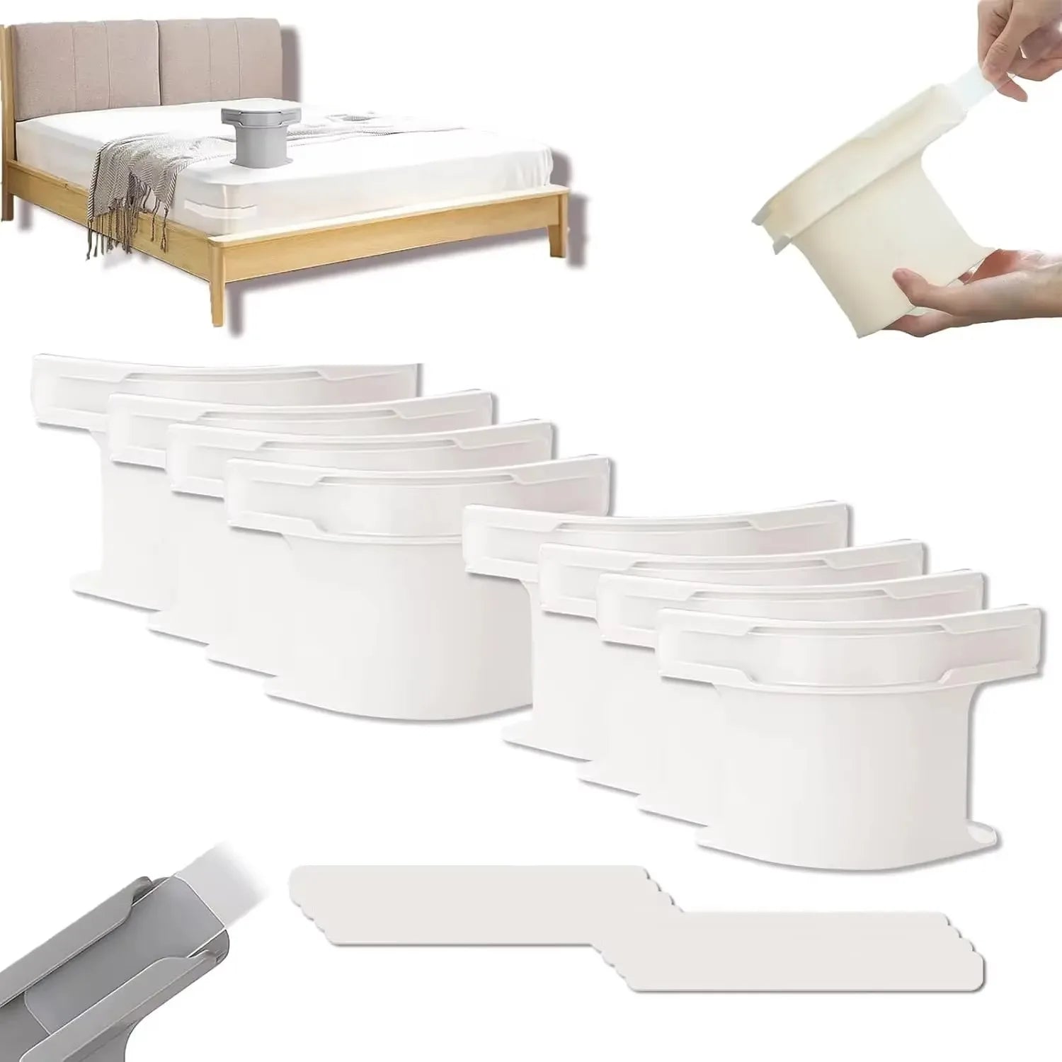 4Pcs Heavy Duty Bedsheet Corner Tightener Clips High-Quality Materials Durable and Reliable Bed Sheet Grippers for Protectors