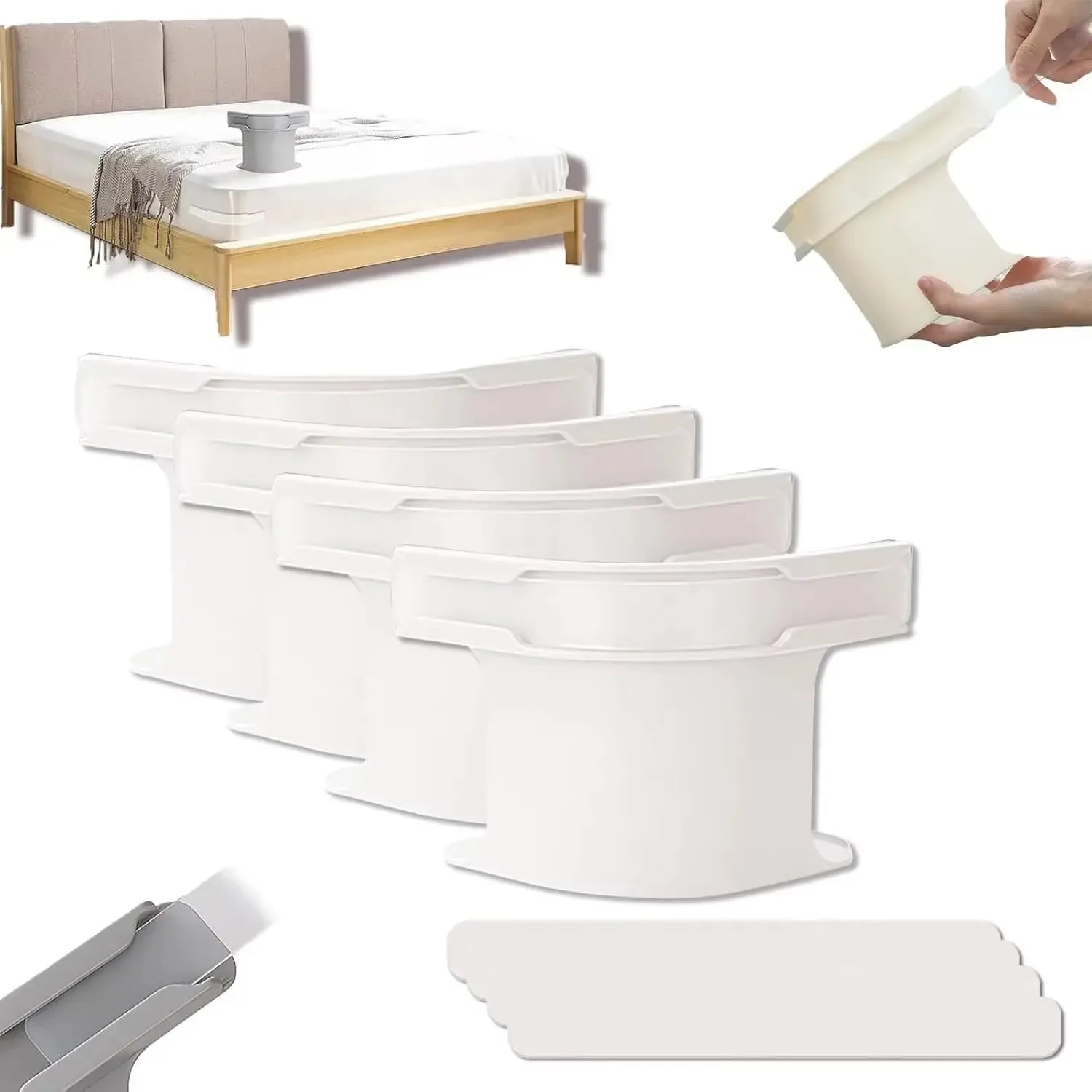 4Pcs Heavy Duty Bedsheet Corner Tightener Clips High-Quality Materials Durable and Reliable Bed Sheet Grippers for Protectors