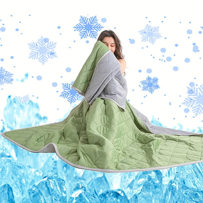 Summer Bed Cooling Blanket Silk Air Conditioner Quilt Is Soft, Breathable, Light, Heat Absorbing, Solid Color Pattern Quilt