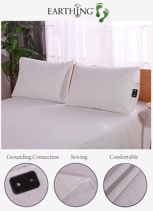 EARTHED Pillow Case for Kid Adult for Health & EMF Protection anti Ratiation Anti-Static Earth Beneifit