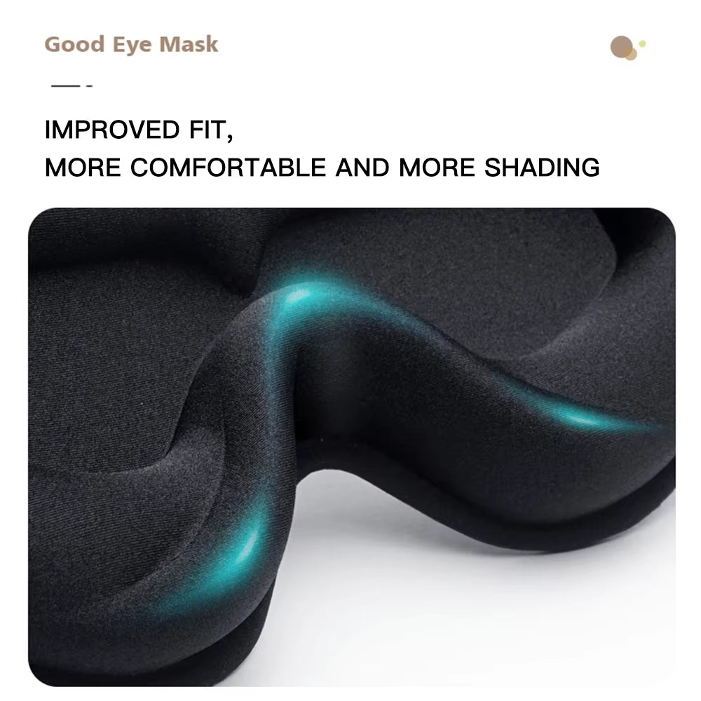 3D Sleep Mask Travel Nap High Quality Portable Rest Soft Memory Foam Blindfold Padded Eye Cover Adult Night Sleeping Eyepatch