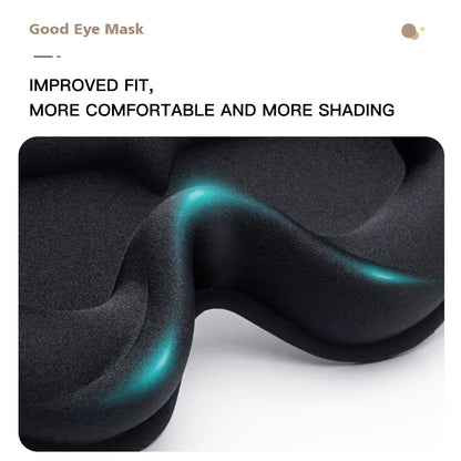 3D Sleep Mask Travel Nap High Quality Portable Rest Soft Memory Foam Blindfold Padded Eye Cover Adult Night Sleeping Eyepatch